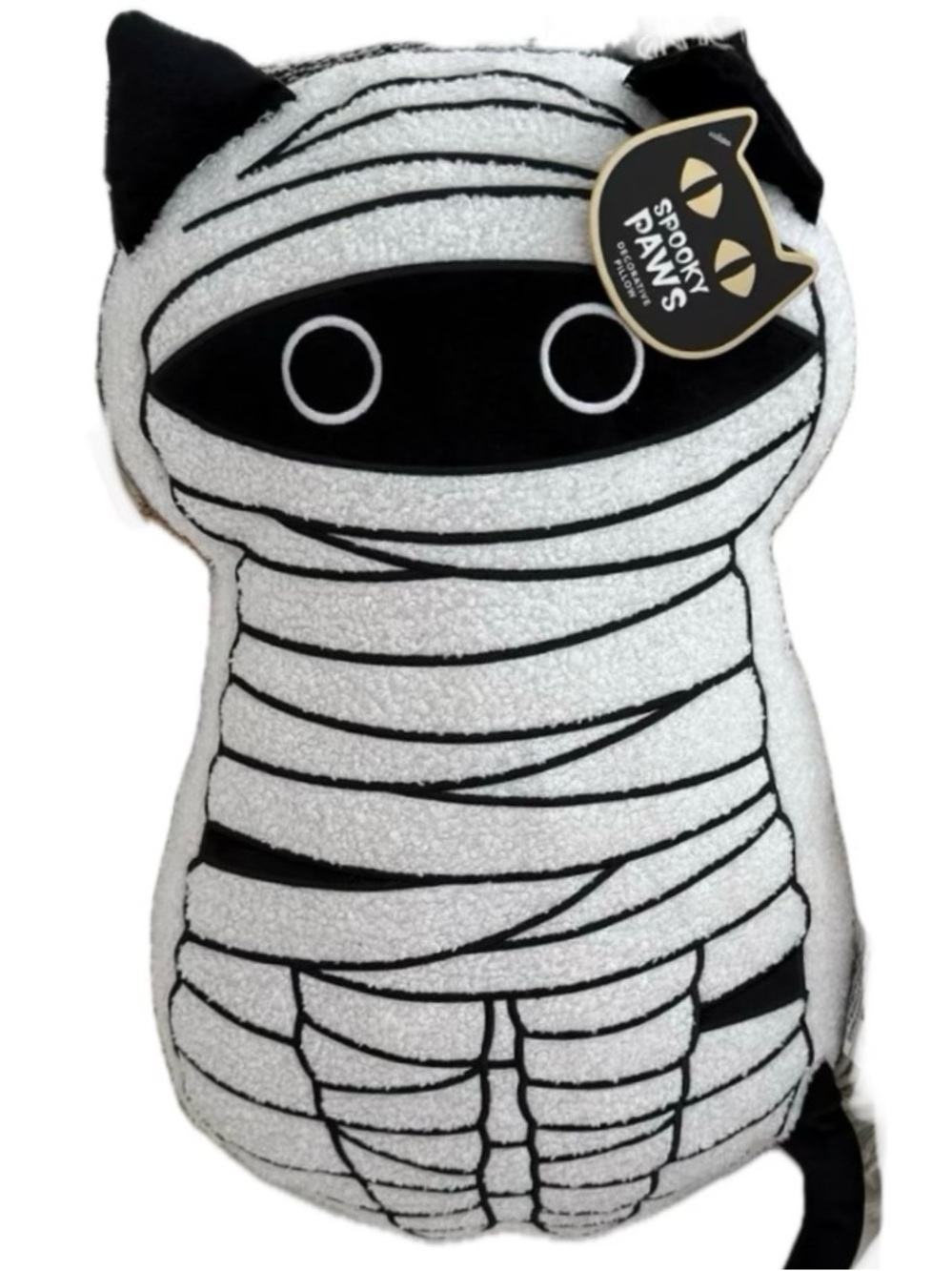 Spooky Paws Mummy Cat Large Decorative Pillow~NEW!